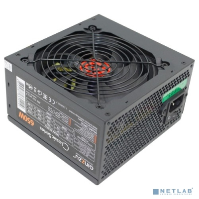 Ginzzu CB650 12CM black,24+4p,2 PCI-E(6+2), 4*SATA, 3*IDE,оплетка MB, кабель питания
