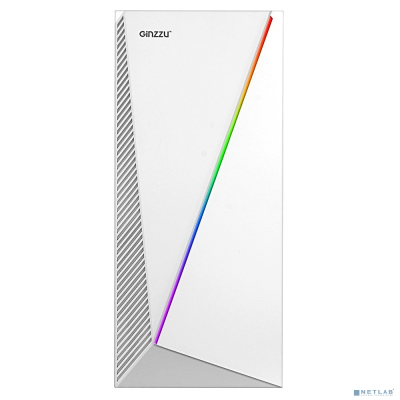 Ginzzu SL220 White FAN 12LED USB3.0 Window w/o PSU