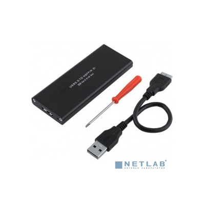 ORIENT 3502U3 Внешний контейнер, USB 3.0 для SSD M.2 (NGFF) SATA 6Gb/s (ASM1153E), поддержка TRIM, алюминий, черный цвет (30342)