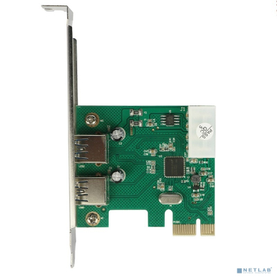 ORIENT AM-3U2PE, Контроллер PCI-Ex1, USB 3.0 2-port ext, ASM1042 chipset, разъем доп.питания, oem (31149)