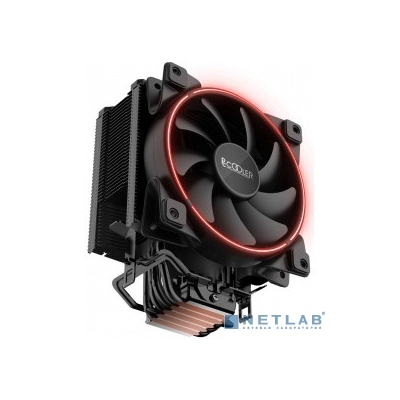 PCCooler GI-X6R Кулер GI-X6R S775/115X/AM2/AM3/AM4 (24 шт/кор, TDP 160W, вент-р 120мм с PWM, Red LED FAN, 5 тепловых трубок 6мм, 1000-1800RPM, 26.5dBa)