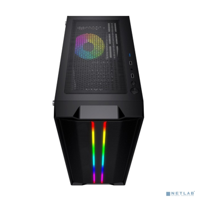 Powercase CMIEB-F4S Корпус Mistral Evo, Tempered Glass, 1x 120mm PWM ARGB fan + ARGB Strip + 3x 120mm PWM non LED fan, чёрный, ATX (CMIEB-F4S)