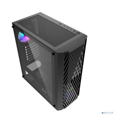 Powercase CMIPB-L4 Корпус Mistral P4B, Tempered Glass, 4x 120mm 5-color fan, чёрный, ATX (CMIPB-L4)