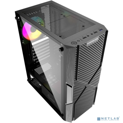 Powercase MISTRAL T4B, TEMPERED GLASS, 4X 120MM 5-COLOR FAN, ЧЁРНЫЙ, ATX (CMITB-L4)