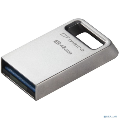 Kingston USB Drive 64GB DataTraveler Micro USB3.0, серебристый [DTMC3G2/64gb]