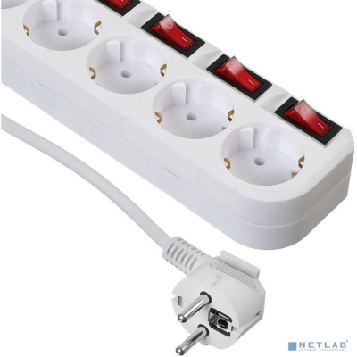 BURO Сетевой фильтр 5 розеток (500SH-5-SW-W) 5м, белый коробка {1159732}