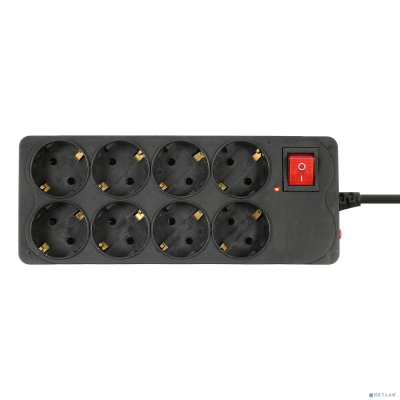 BURO Сетевой фильтр 8 розеток (800SH-1.8-B),1.8м, черный коробка {1180911}