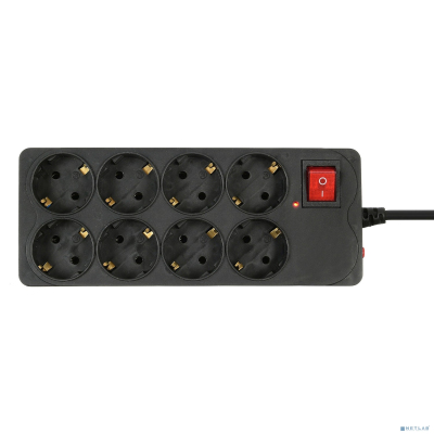 BURO Сетевой фильтр 8 розеток (800SH-5-B),5м, черный коробка {1180915}