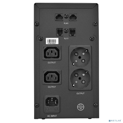 CROWN ИБП CMU-SP1200 COMBO {1200VA металл, 2x12V/9AH, розетки 2*IEC + 2*EURO} (CM000001509)