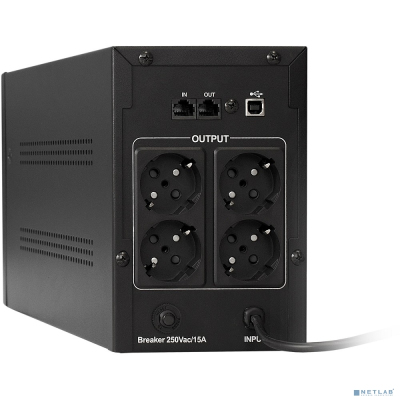 Exegate EP285494RUS ИБП ExeGate SpecialPro Smart LLB-1200.LCD.AVR.EURO.RJ.USB <1200VA/750W, LCD, AVR, 4 евророзетки, RJ45/11, USB, Black>