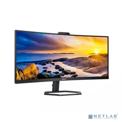 LCD PHILIPS 34" 34E1C5600HE/00 черный {VA curved 3440x1440 100Hz 1ms 178/178 300cd 2xHDMI DisplayPort 4xUSB USB-C webcam 2x5W}