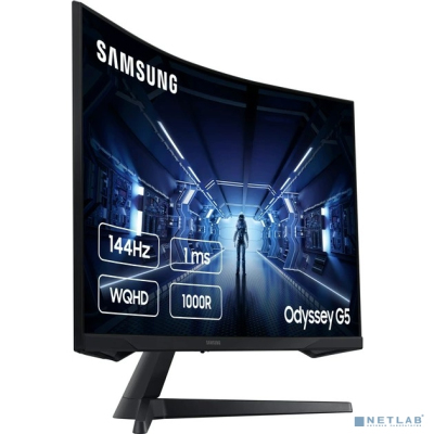 LCD Samsung 32" C32G55TQ черный {VA 2560x1440 1ms 16:9 1000:1 200cd 178/178 HDMI DisplayPort}