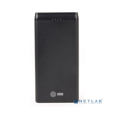 Мобильный аккумулятор Cactus CS-PBFSFT-10000 Li-Pol 10000mAh 2.1A+2.1A черный 2xUSB материал пластик