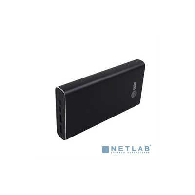 Мобильный аккумулятор Cactus CS-PBFSIT-20000 Li-Pol 20000mAh 2.1A+2.1A черный 2xUSB материал алюминий