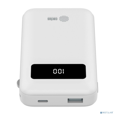Мобильный аккумулятор Cactus CS-PBFSNT-10000 10000mAh 3A 1xUSB белый