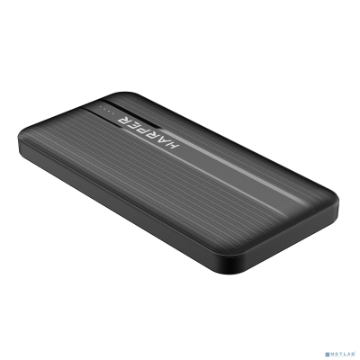 Harper Аккумулятор внешний портативный PB-10006 black (10 000mAh; Li-Pol; Вход Micro USB/Type-C, 3А; Выход: 2 USB: 5/4.5/2/1.5 А, (4.5/5/9/12 В); Выход: 1 Type-C/3А;Quick Charge и Power Delivery