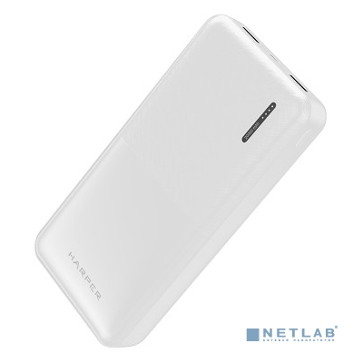 Harper Аккумулятор внешний портативный PB-20011 white (20 000mAh; Тип батареи Li-Pol; Вход 5V/2A; Выход 2 USB: 5V/1A и 5V/2,1A; LED индикатор)