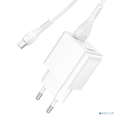 HOCO HC-66861 C98A/ Сетевое ЗУ + Кабель Micro 1m/ QC 3.0/ 1 USB/ Выход: 5V_9V_12V, 18W/ White