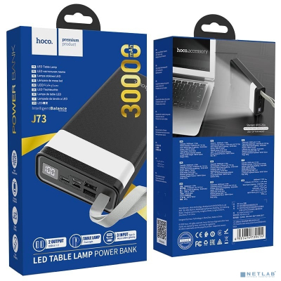 Hoco J73 Портативный аккумулятор, 30000mAh, 2A, черный (39414)