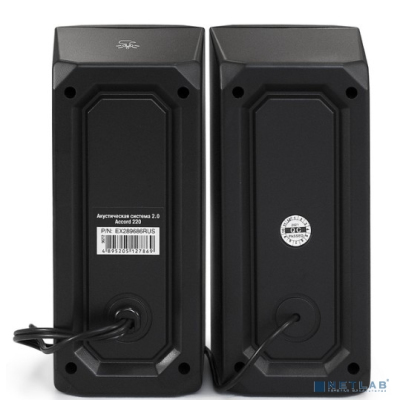 ExeGate Accord 220 (питание USB, 2х3Вт (6Вт RMS), 60-20000Гц, цвет черный, RGB подсветка, Color Box)