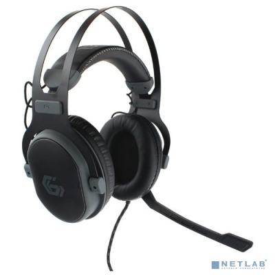 Gembird MHS-G700U, черн, мембрана 53мм, метал корпус, рег громкости, каб ткан 2.5м