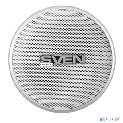 SVEN PS-265, белый (10 Вт, TWS, Bluetooth, FM, USB, microSD, 2000мА*ч)