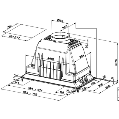 Встраиваемая вытяжка Faber INKA PLUS HCS BK A52