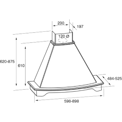 Вытяжка Вытяжка настенная JET AIR DENVER WH/A/60 FRASSINO-PRF0157839