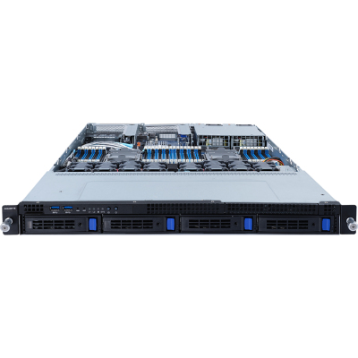Серверная платформа/ Gigabyte R182-340, 1U; 2 x LGA 4189 (Socket P+) 3rd Intel; 4 x 3.5"" or 2.5"" SATA/SAS HS HDD/SSD bays (SAS card is req); DDR4 32xDIMM (RDIMM / LRDIMM); 2xPCIe Gen4x16 + 1 x OCP 3.0x16 mezzanine slot + 1 x OCP 2.0x8 mezzanine slot; As