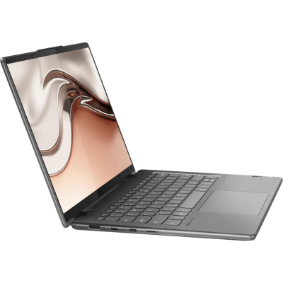 Ноутбук/ Lenovo Yoga 7 14ARB7 14"(2880x1800 OLED)/Touch/AMD Ryzen 5 6600U(2.9Ghz)/16384Mb/512SSDGb/noDVD/Int:AMD Radeon/Cam/BT/WiFi/71WHr/war 1y/1.42kg/storm grey/Win11Home + 65W, Pen, RU kbd