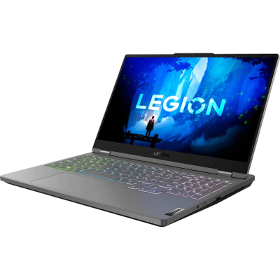 Ноутбук/ Lenovo Legion 5 15IAH7 15.6"(1920x1080 IPS)/Intel Core i7 12700H(2.3Ghz)/16384Mb/512SSDGb/noDVD/Ext:nVidia GeForce RTX3050Ti(4096Mb)/Cam/BT/WiFi/60WHr/war 1y/2.35kg/storm grey/noOS + 230W, RU kbd
