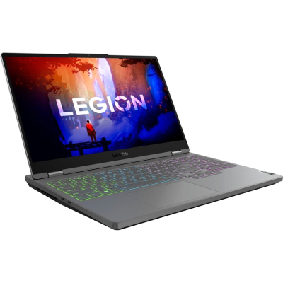 Ноутбук/ Lenovo Legion 5 15ARH7H 15.6"(2560x1440 IPS)/AMD Ryzen 7 6800H(3.2Ghz)/32768Mb/1024SSDGb/noDVD/Ext:nVidia GeForce RTX3070Ti(8192Mb)/Cam/BT/WiFi/80WHr/war 1y/2.4kg/storm grey/Win11Home + 300W, RU kbd
