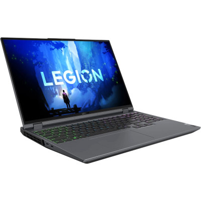 Ноутбук/ Lenovo Legion 5 Pro 16IAH7H 16"(2560x1600 IPS)/Intel Core i5 12500H(2.5Ghz)/16384Mb/1024SSDGb/noDVD/Ext:nVidia GeForce RTX3060(6144Mb)/Cam/BT/WiFi/80WHr/war 1y/2.49kg/storm grey/noOS + 300W, RU kbd