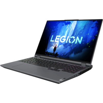 Ноутбук/ Lenovo Legion 5 Pro 16IAH7H 16"(2560x1600 IPS)/Intel Core i5 12500H(2.5Ghz)/16384Mb/1024SSDGb/noDVD/Ext:nVidia GeForce RTX3060(6144Mb)/Cam/BT/WiFi/80WHr/war 1y/2.49kg/storm grey/noOS + 300W, RU kbd
