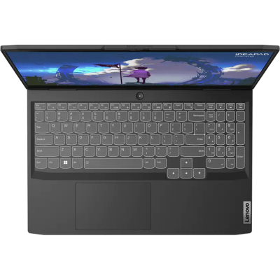 Ноутбук/ Lenovo IdeaPad Gaming 3 15IAH7 15.6"(1920x1080 IPS)/Intel Core i5 12500H(2.5Ghz)/16384Mb/512SSDGb/noDVD/Ext:nVidia GeForce RTX3050(4096Mb)/Cam/BT/WiFi/45WHr/war 1y/2.31kg/onyx grey/noOS + 170W, RU kbd