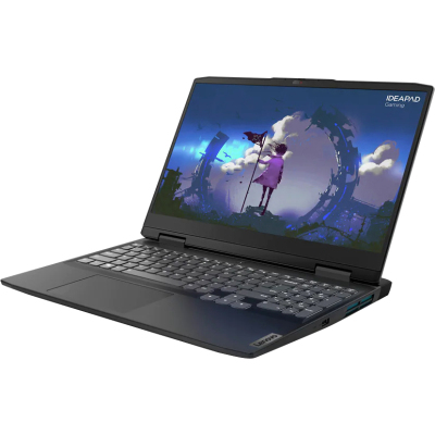 Ноутбук/ Lenovo IdeaPad Gaming 3 15IAH7 15.6"(1920x1080 IPS)/Intel Core i5 12500H(2.5Ghz)/16384Mb/512SSDGb/noDVD/Ext:nVidia GeForce RTX3050(4096Mb)/Cam/BT/WiFi/45WHr/war 1y/2.31kg/onyx grey/noOS + 170W, RU kbd