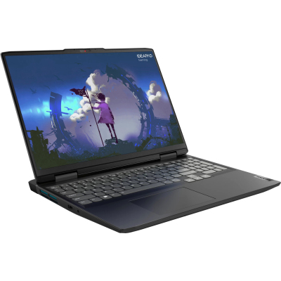 Ноутбук/ Lenovo IdeaPad Gaming 3 16IAH7 16"(1920x1200 IPS)/Intel Core i5 12450H(2Ghz)/16384Mb/1024SSDGb/noDVD/Ext:nVidia GeForce RTX3050Ti(4096Mb)/Cam/BT/WiFi/71WHr/war 1y/2.6kg/onyx grey/noOS + 170W, RU kbd