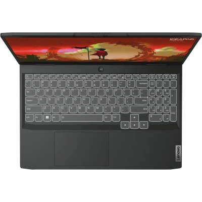 Ноутбук/ Lenovo IdeaPad Gaming 3 15ARH7 15.6"(1920x1080 IPS)/AMD Ryzen 5 6600H(3.3Ghz)/16384Mb/512SSDGb/noDVD/Ext:nVidia GeForce RTX3050Ti(4096Mb)/Cam/BT/WiFi/45WHr/war 1y/2.31kg/onyx grey/noOS + 170W, RU kbd