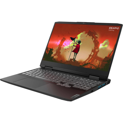 Ноутбук/ Lenovo IdeaPad Gaming 3 15ARH7 15.6"(1920x1080 IPS)/AMD Ryzen 7 6800H(3.2Ghz)/16384Mb/512SSDGb/noDVD/Ext:nVidia GeForce RTX3050Ti(4096Mb)/Cam/BT/WiFi/45WHr/war 1y/2.31kg/onyx grey/Win11Home + 170W, RU kbd