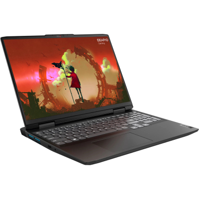 Ноутбук/ Lenovo IdeaPad Gaming 3 16ARH7 16"(1920x1200 IPS)/AMD Ryzen 5 6600H(3.3Ghz)/16384Mb/512SSDGb/noDVD/Ext:nVidia GeForce RTX3050Ti(4096Mb)/Cam/BT/WiFi/71WHr/war 1y/2.5kg/onyx grey/Win11Home + 170W, RU kbd