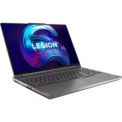 Ноутбук/ Lenovo Legion 7 16IAX7 16"(2560x1600 IPS)/Intel Core i9 12900HX(2.3Ghz)/32768Mb/1024SSDGb/noDVD/Ext:nVidia GeForce RTX3080Ti(16384Mb)/Cam/BT/WiFi/99WHr/war 1y/2.53kg/storm grey/Win11Home + 300W, RU kbd