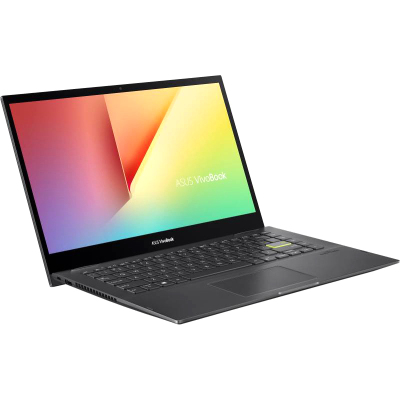 Ноутбук/ ASUS TP470EA-EC458W flip Touch 14"(1920x1080 IPS)/Touch/Intel Core i7 1165G7(2.8Ghz)/8192Mb/256PCISSDGb/noDVD/Int:Intel UHD Graphics/Cam/BT/WiFi/war 1y/1.5kg/Indie Black/W11