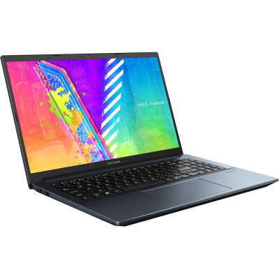 Ноутбук/ ASUS K3500PA-KJ408 15.6"(1920x1080 (матовый) IPS)/Intel Core i7 11370H(3.3Ghz)/16384Mb/1024PCISSDGb/noDVD/Int:Intel Iris Xe Graphics/Cam/BT/WiFi/50WHr/war 1y/1.65kg/Quiet Blue/DOS + /fTPM /подсв.клав /пласт.корп /400nits