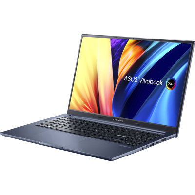 Ноутбук/ ASUS X1503ZA-L1232 70Вт/ч батарея 15.6"(1920x1080 OLED)/Intel Core i5 12500H(2.5Ghz)/16384Mb/512PCISSDGb/noDVD/Int:Intel Iris Xe Graphics/Cam/BT/WiFi/70WHr/war 1y/1.7kg/Quiet Blue/DOS