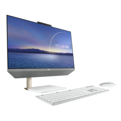 Моноблок/ ASUS A5401WRAK-WA051W 23.8"(1920x1080 (матовый) IPS)/Intel Core i5 10500T(2.3Ghz)/8192Mb/512PCISSDGb/noDVD/Int:Intel HD/Cam/BT/WiFi/war 1y/7kg/White/W11 + беспроводные KB+M