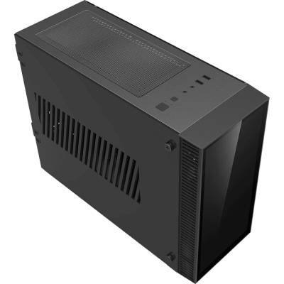 Компьютерный корпус, без блока питания ITX/ Gamemax Abyss ITX case, black, w/o PSU, w/2xUSB3.0, infinity rainbow lights FP, w/2x120mm Rainbow top fans (FN12ARGB-M)