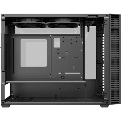 Компьютерный корпус, без блока питания ITX/ Gamemax Abyss ITX case, black, w/o PSU, w/2xUSB3.0, infinity rainbow lights FP, w/2x120mm Rainbow top fans (FN12ARGB-M)