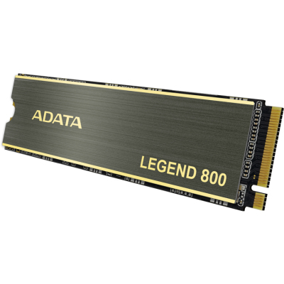 Твердотельный накопитель/ ADATA SSD LEGEND 800, 1000GB, M.2(22x80mm), NVMe 1.4, PCIe 4.0 x4, 3D NAND, R/W 3500/2200MB/s, IOPs н.д./н.д., TBW 600, DWPD 0.55, with Heat Sink (3 года)