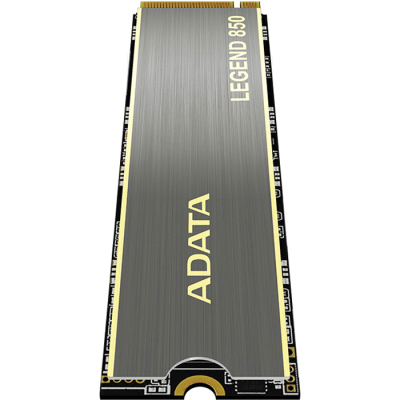 Твердотельный накопитель/ ADATA SSD LEGEND 850, 512GB, M.2(22x80mm), NVMe 1.4, PCIe 4.0 x4, 3D NAND, R/W 5000/2700MB/s, IOPs 380 000/530 000, TBW 500, DWPD 0.54, with Heat Sink (5 лет)