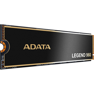 Твердотельный накопитель/ ADATA SSD LEGEND 960, 1TB, M.2(22x80mm), NVMe 1.4, PCIe 4.0 x4, 3D NAND, R/W 7400/6000MB/s, IOPs 730 000/610 000, TBW 780, DWPD 0.43, with t Heat Sink (5 лет)